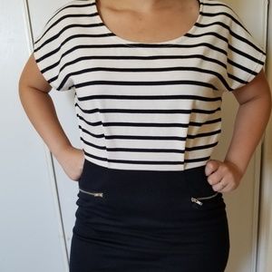 black and white dress